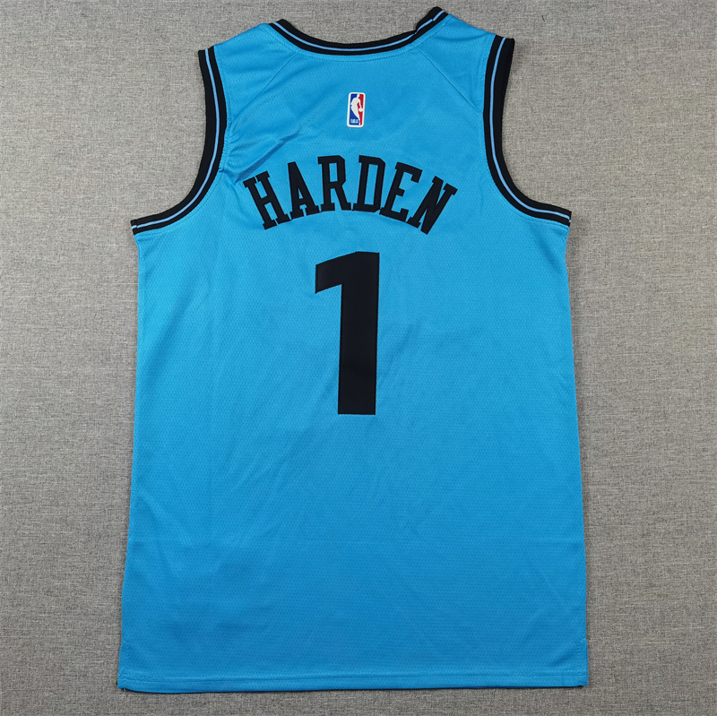 Men Los Angeles Clippers #1 Harden blue 2024 2025 NBA jersey->san antonio spurs->NBA Jersey